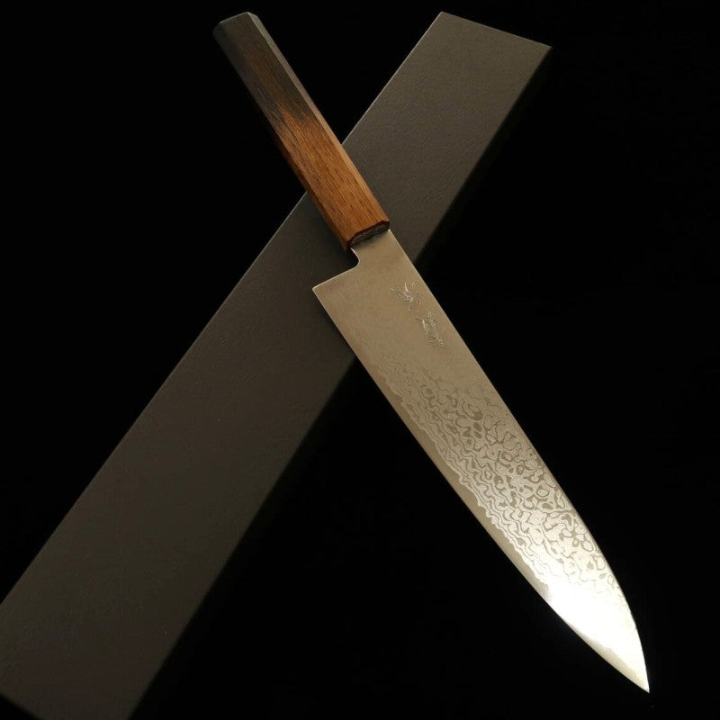 Gyuto HADO Okina Ryu ZA18 Damascus Oak Handle (210mm)