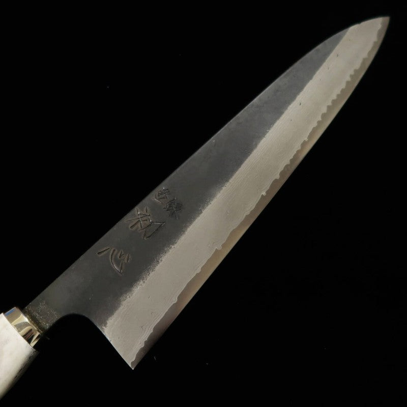 Gyuto HATSUKOKORO Shinkiro Aogami Super Damascus Black Cabo em chifre de cervo (240mm)