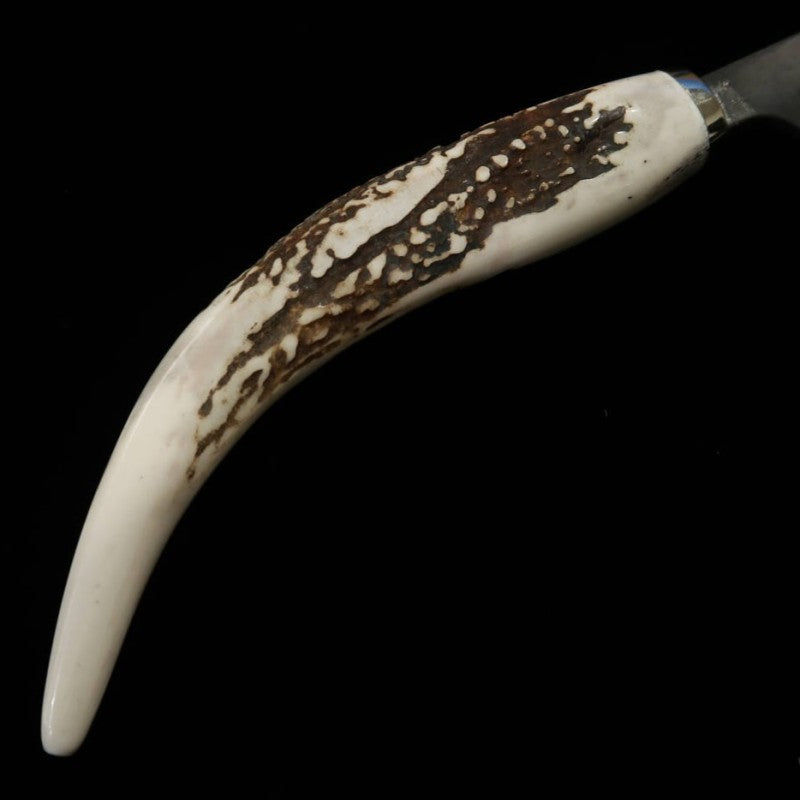 Gyuto HATSUKOKORO Shinkiro Aogami Super Damascus Black Cabo em chifre de cervo (240mm)
