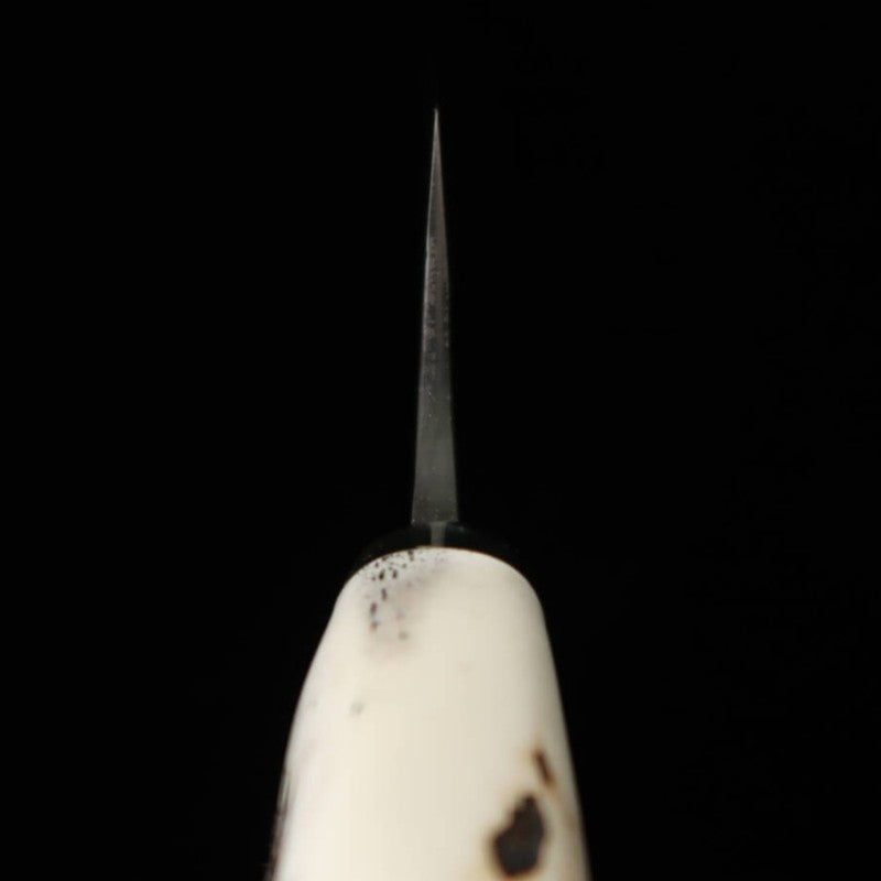 Gyuto HATSUKOKORO Shinkiro Aogami Super Damascus Black Cabo em chifre de cervo (240mm)