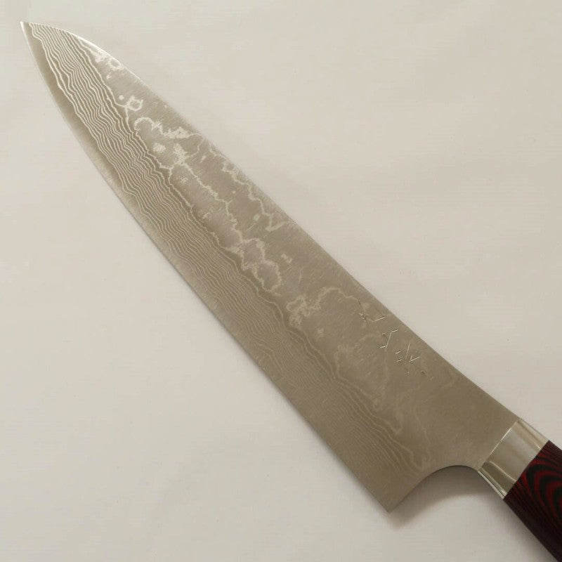 Gyuto Yuta Katayama "Akatsuki" SG2 Damasco cabo em Micarta (210/240mm)