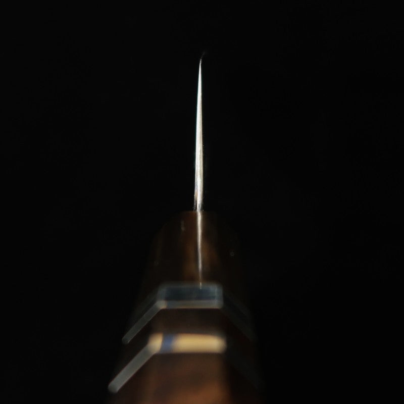 Gyuto MIZUNO Aogami No. 1 Honyaki DX cabo em ébano com desenho de dragão (240mm)