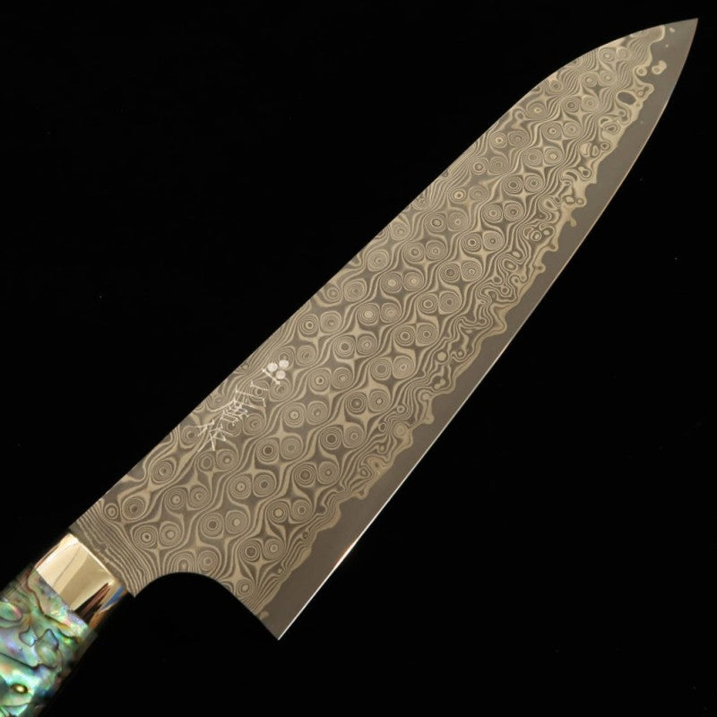 二唐刃物鍛造所 NIGARA 牛刀 SG2 磨き鎚目 螺鈿柄 (240mm)