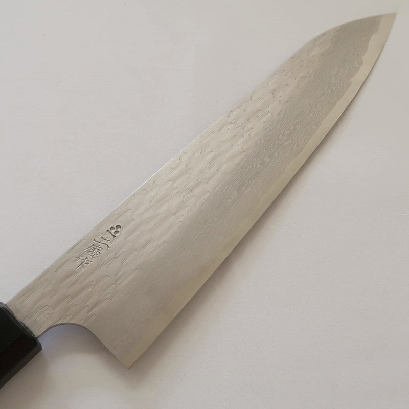 Gyuto NIGARA VG XEOS damasco martelado com cabo de jacarandá (210/240mm)