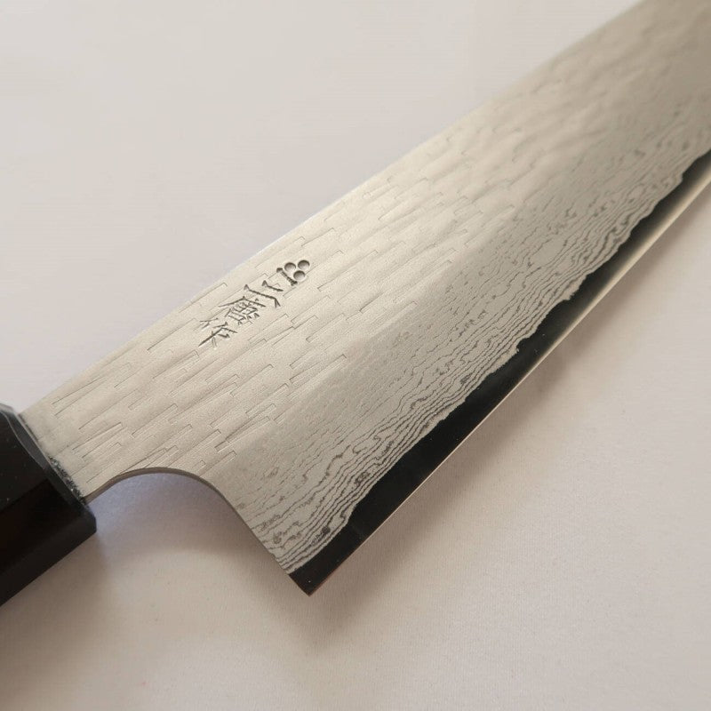 Gyuto NIGARA VG XEOS damasco martelado com cabo de jacarandá (210/240mm)
