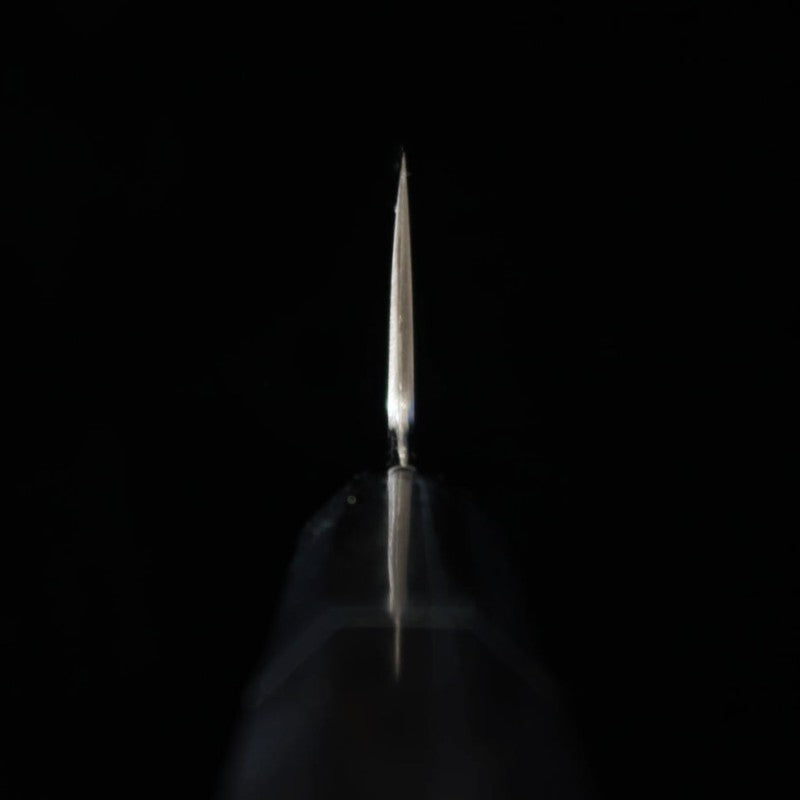 Wagyuto SUISIN Honyaki Ikeda Miwa shirogami nº3 mango de ébano con anillo de plata y funda de magnolia (240 mm)