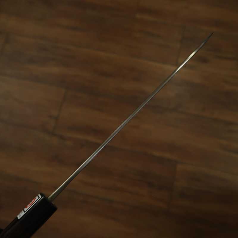 池浪刃物 IKENAMI HAMONO 白紙一号 ステン割込 黒打仕上げ 牛刀 桜柄 (210-270mm)