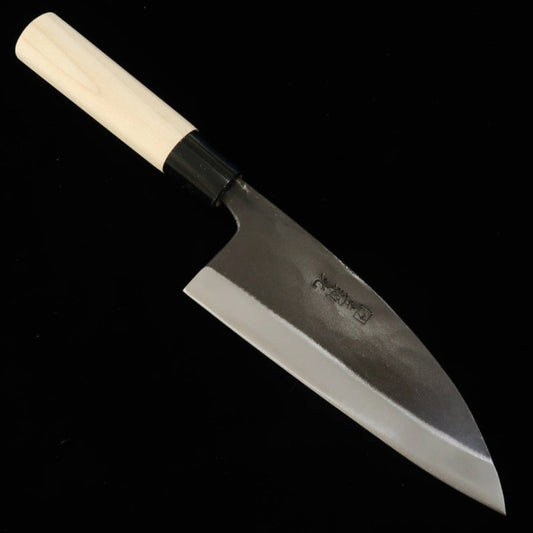 HIDARI YORIMITSU Deba SK steel black finish oak handle (165mm)