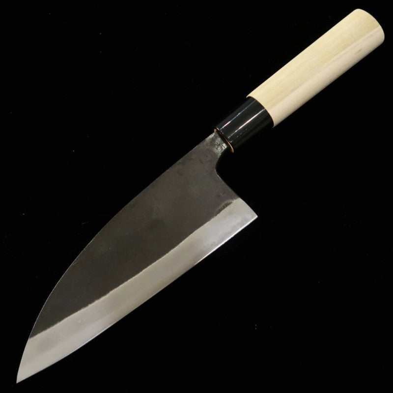 HIDARI YORIMITSU Deba SK steel black finish oak handle (165mm)