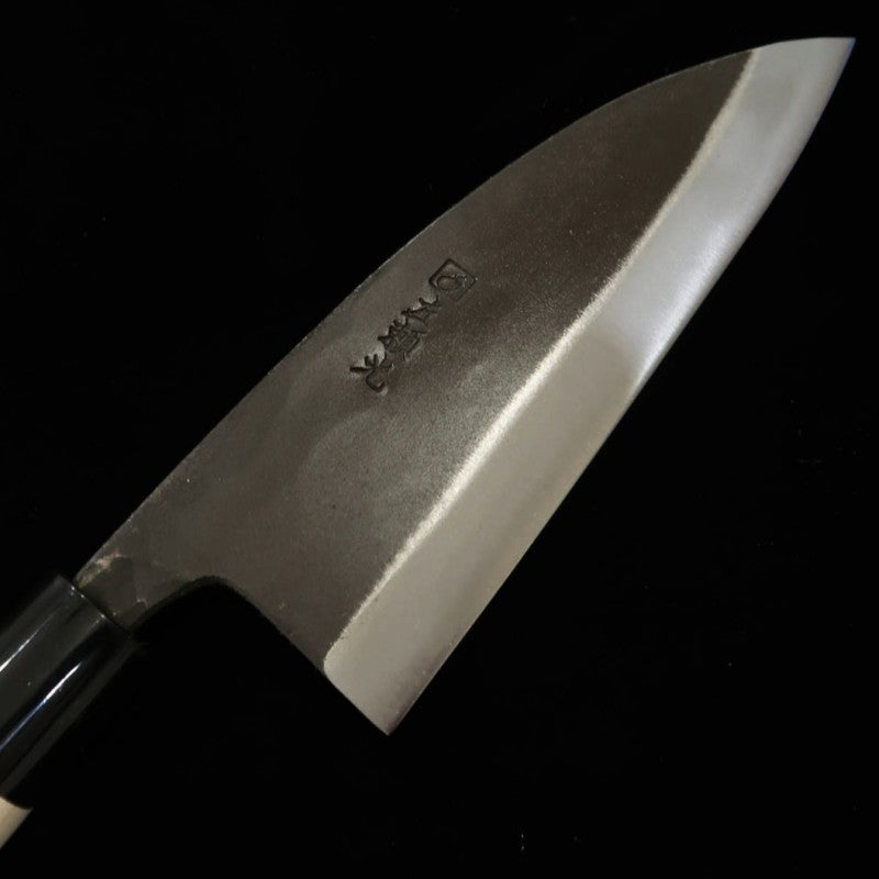HIDARI YORIMITSU Deba SK steel black finish oak handle (165mm)