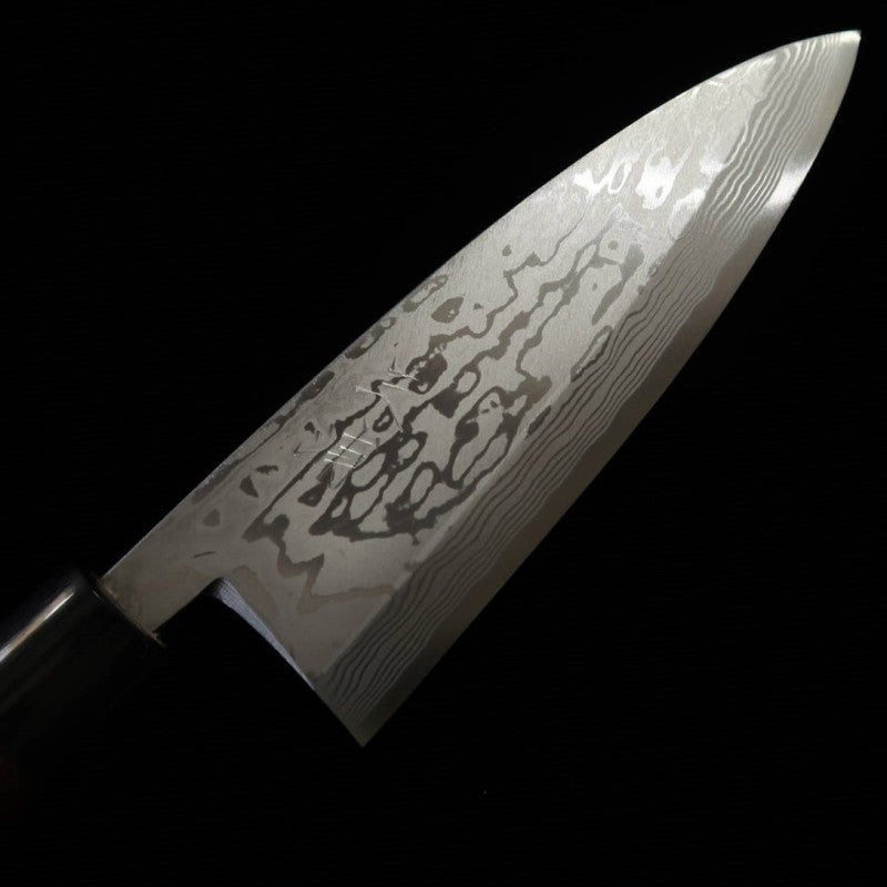 Miura – Deba Aogami n°2 Damas, manche en palissandre veiné (150-180 mm)