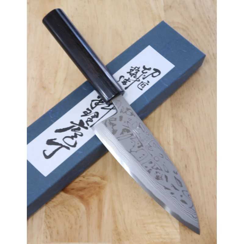 Deba MIURA White Steel Damascus with Rosewood Chestnut Handle (150-210mm)