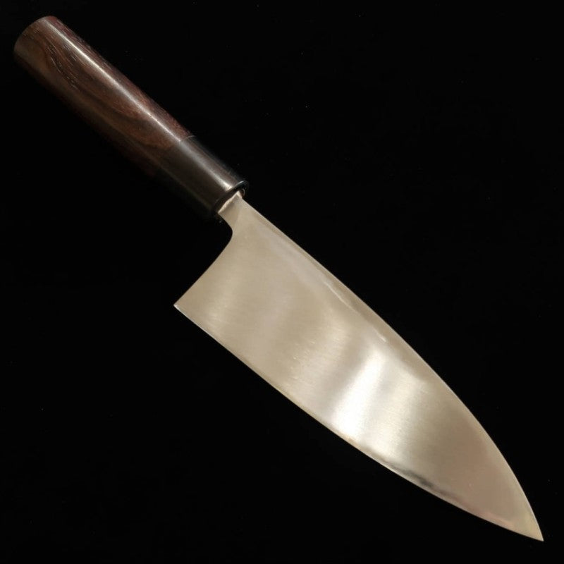 三浦 MIURA 左利き用 出刃 白紙二号 ダマスカス 紫檀柄 (150mm)