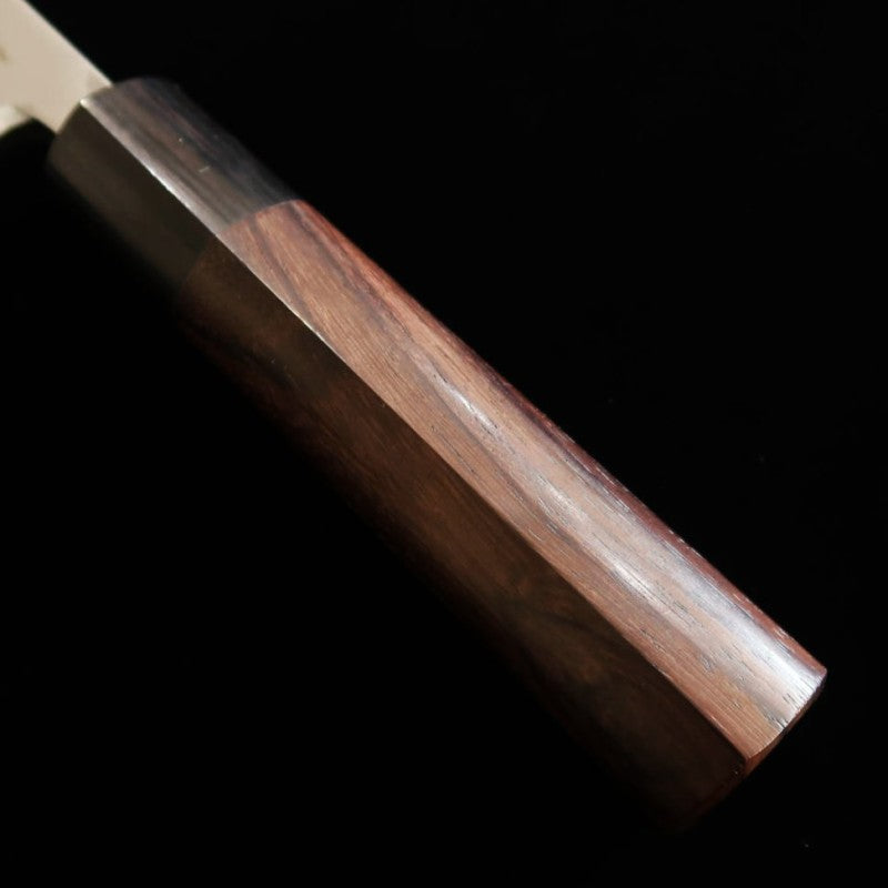 三浦 MIURA 左利き用 出刃 白紙二号 ダマスカス 紫檀柄 (150mm)