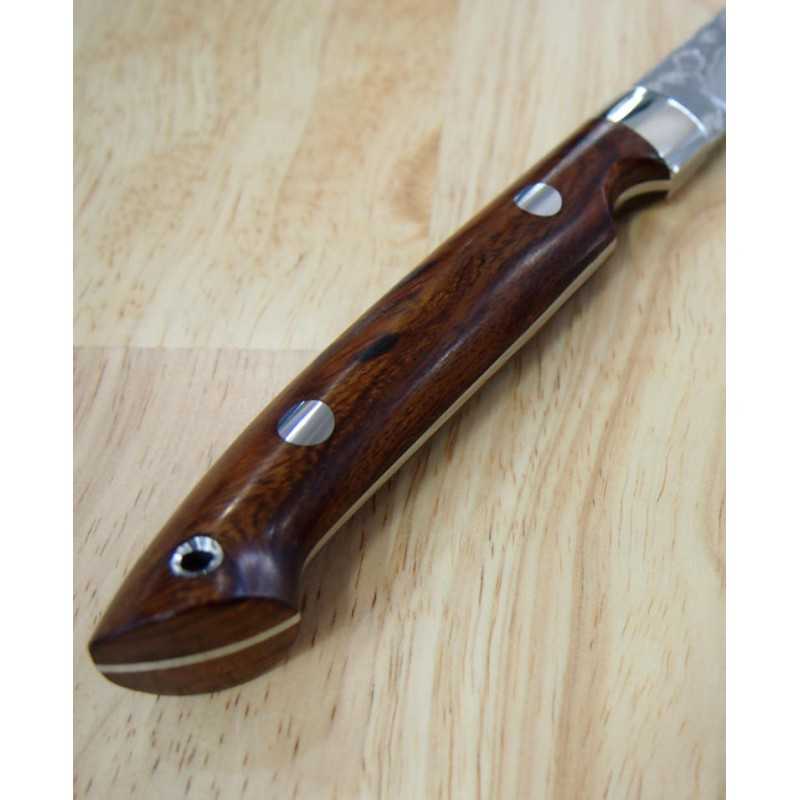 Yuta Katayama "Kawasemi" Spear VG10 Damasco de Níquel Ironwood (73mm)