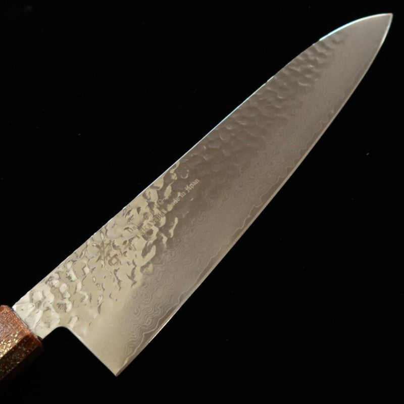 Gyuto Sakai Takayuki Seiren VG10 33-Layer Damascus Oak Lacquer Handle (240mm)