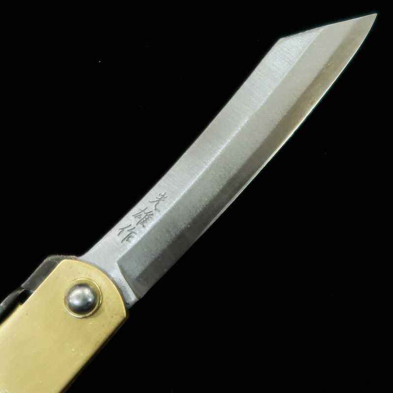 Nagaokamekoma KANEKOMA Higonokami núcleo de acero azul mango de latón Serie del zodiaco - Conejo - (73mm)