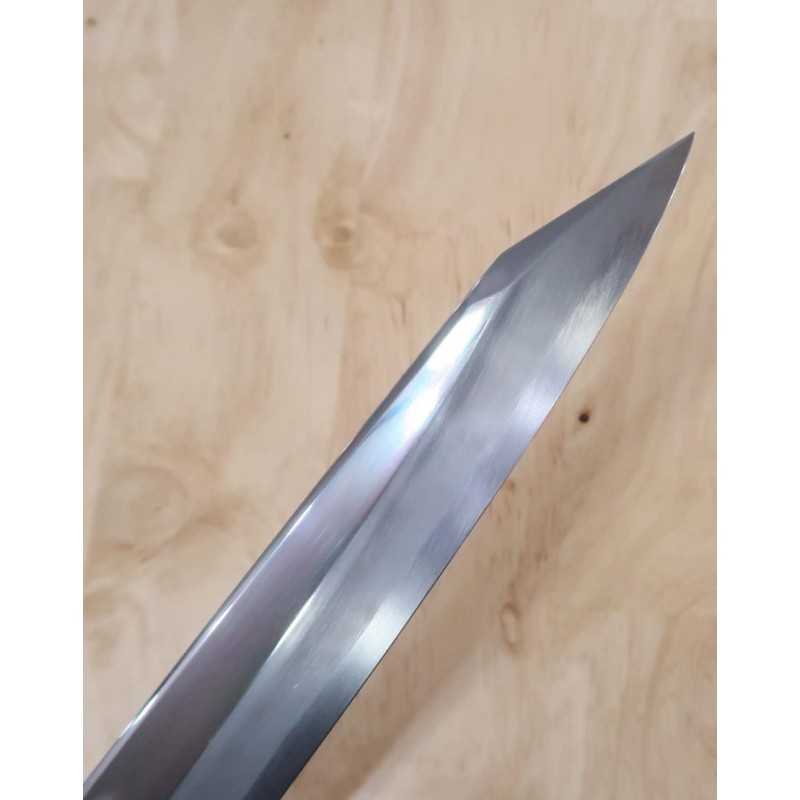MIURA Obidama VG-10 Finition miroir, Yanagiba Kansho, double roue, manche octogonal en ébène avec bague argentée (270/300 mm)