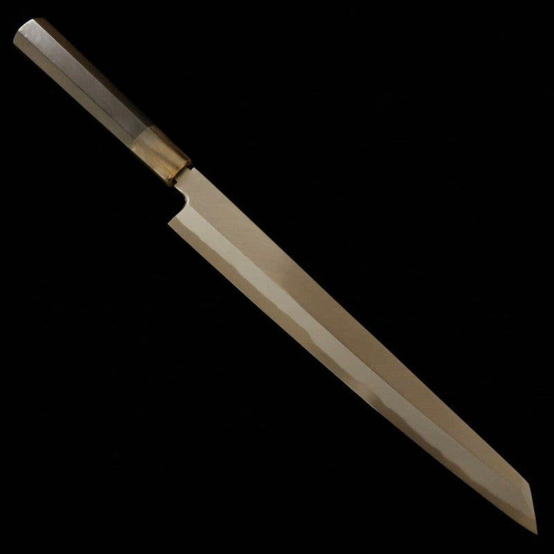 酔心 SUISIN 富樫憲治作 剣型柳刃 青紙一号 本霞 黒檀柄 (300mm)