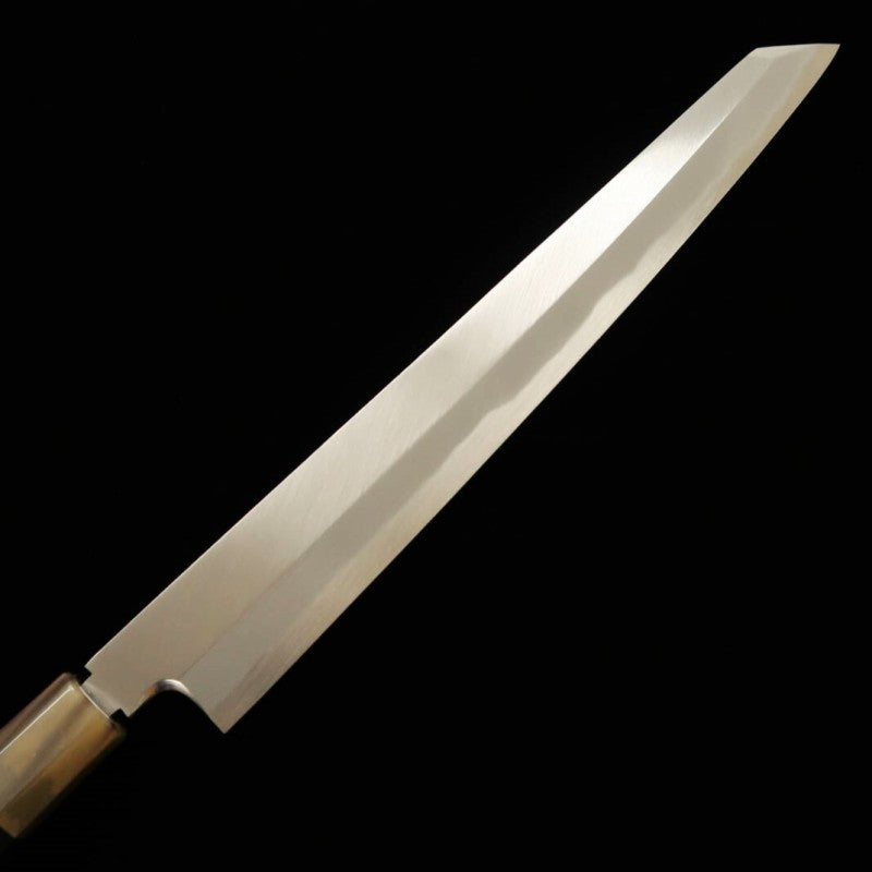 酔心 SUISIN 富樫憲治作 剣型柳刃 青紙一号 本霞 黒檀柄 (300mm)