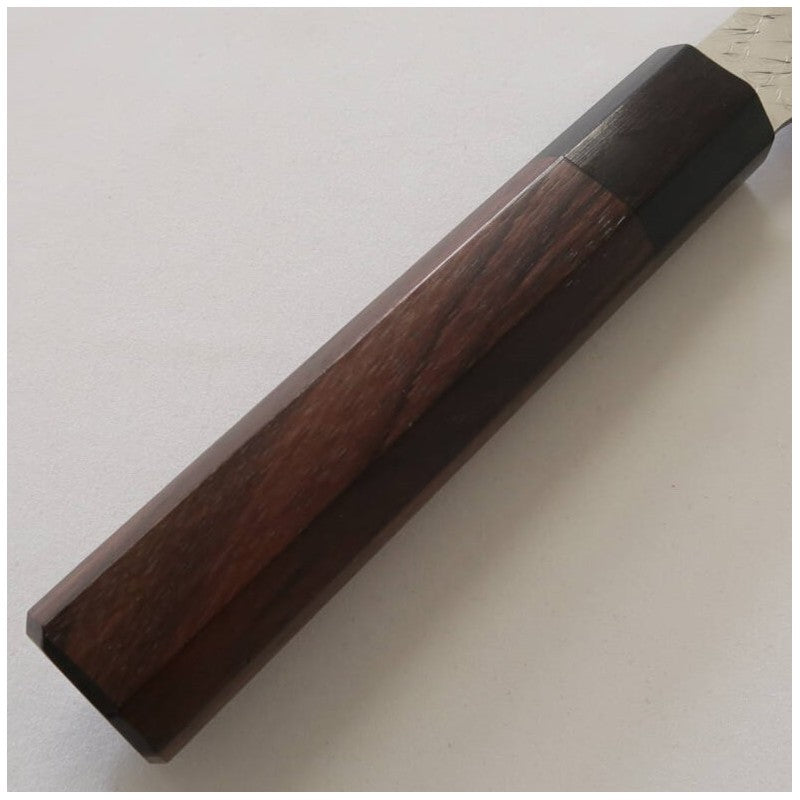 NIGARA Nakiri SPG STRIX Hammered Damascus Rosewood Handle (180mm)