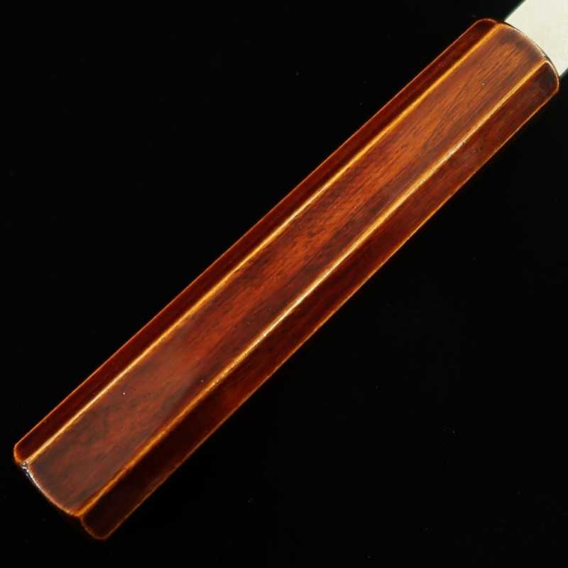 HADO Kiritsuke Santoku Ginsan Damascus Kijiro-nuri Cherry Octagonal Handle (180mm)