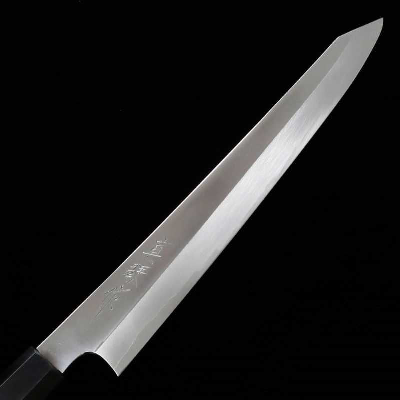 Tadokoro Hamono TADOKORO HAMONO Makoto Saku poli miroir Gin 3 Kiritsuke Sujihiki manche en ébène et argent (270 mm)
