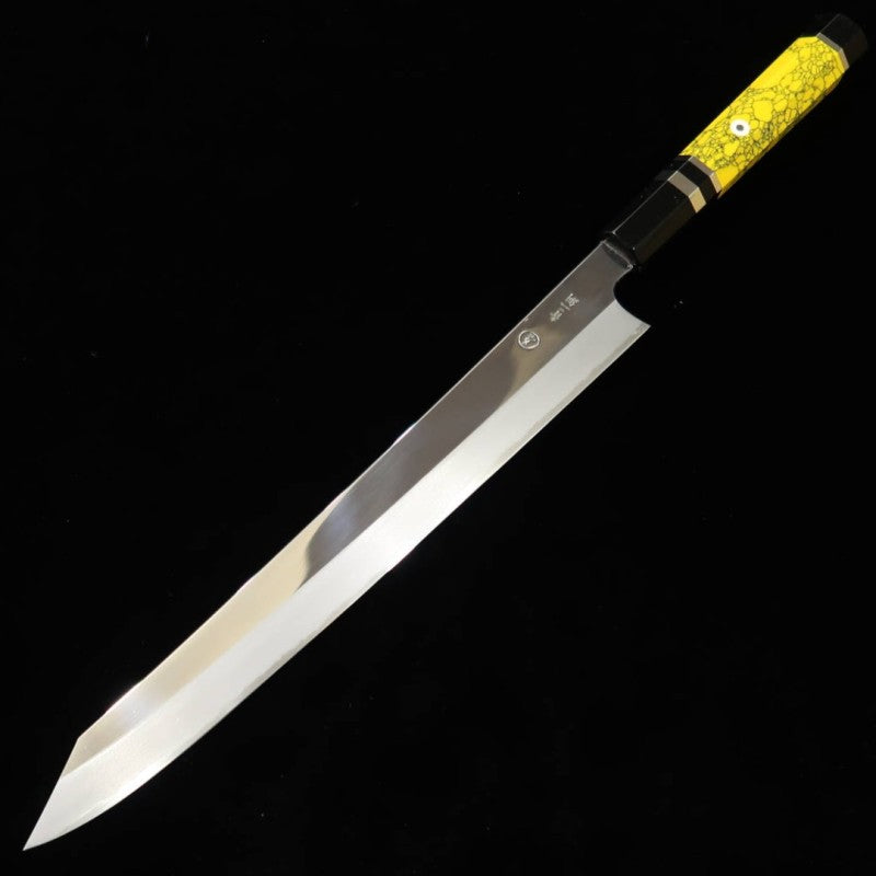 田所刃物 TADOKORO HAMONO 真琴作 鏡面 青紙二号 切付筋引 カスタムハンドル (300mm)