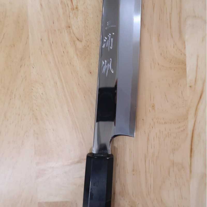 MIURA Obidama Shirogami No. 2 Kiritsuke Yanagiba Mirror Finish Ebony Octagonal (270/300mm)
