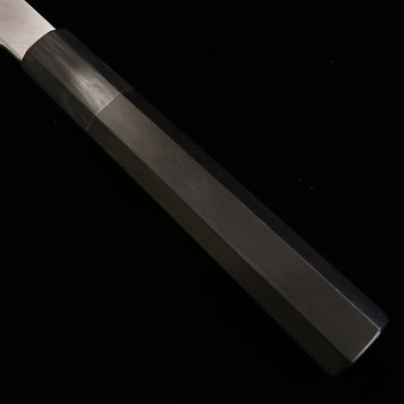Miura Obidama Kiritsuke Yanagiba Acier Argent No.3 Manche octogonal en ébène pour gaucher (270/300 mm)
