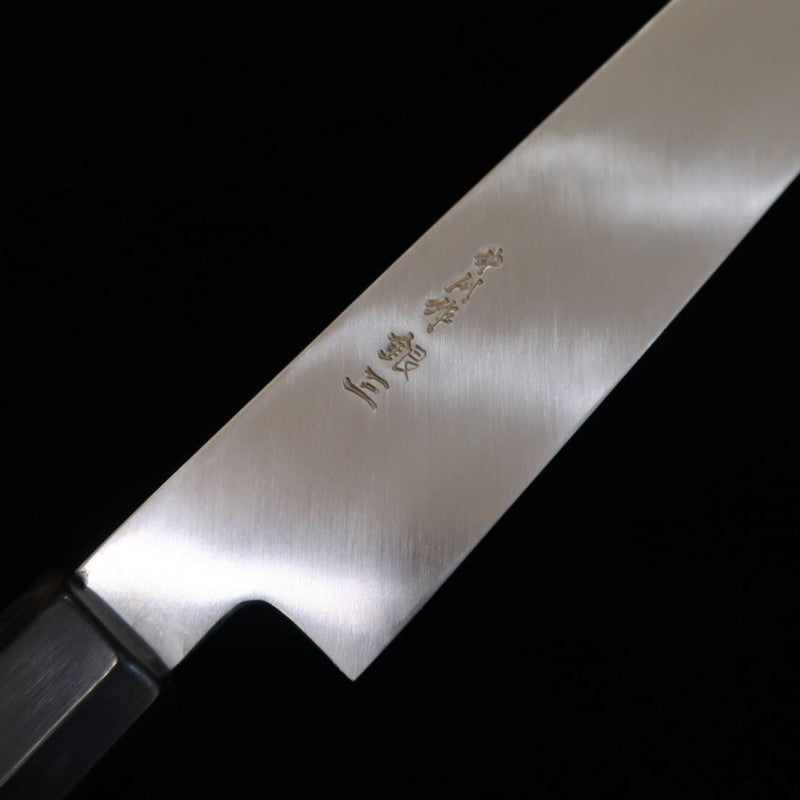 Miura Obidama Kiritsuke Yanagiba Acier Argent No.3 Manche octogonal en ébène pour gaucher (270/300 mm)
