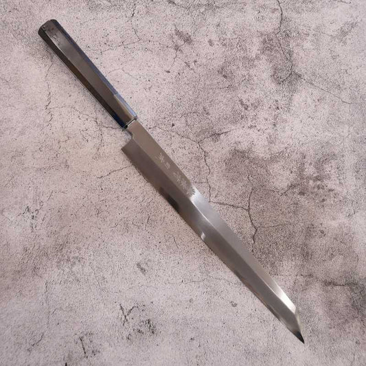 Kiritsuke Yanagiba SAKAI TAKAYUKI Shirogami No. 1 com Cabo Octogonal de Ébano (270/300mm)