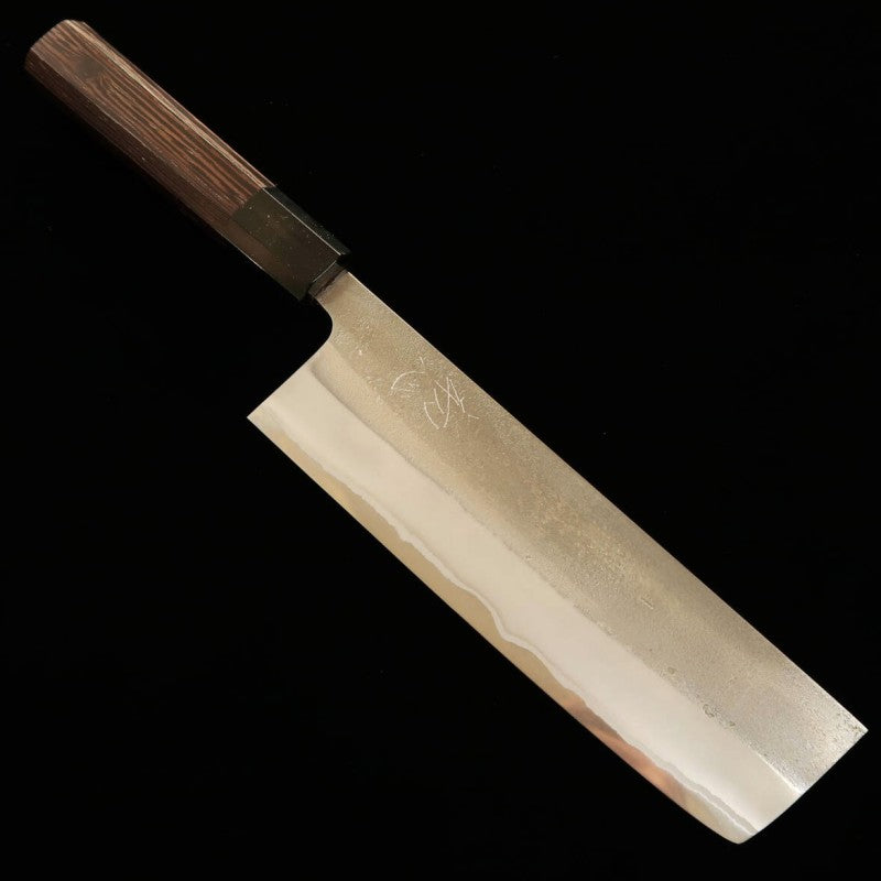 Nakiri HATSUKOKORO Shirogami No. 2 Steel Pear Texture Wenge Handle (165mm)