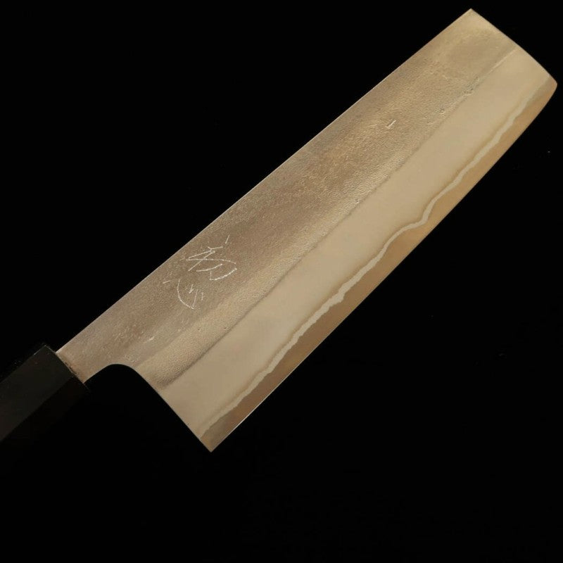 Nakiri HATSUKOKORO Shirogami No. 2 Steel Pear Texture Wenge Handle (165mm)