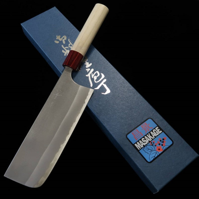 昌景 MASAKAGE -シリーズ雪 - 菜切 白二鋼 梨地 (165mm)