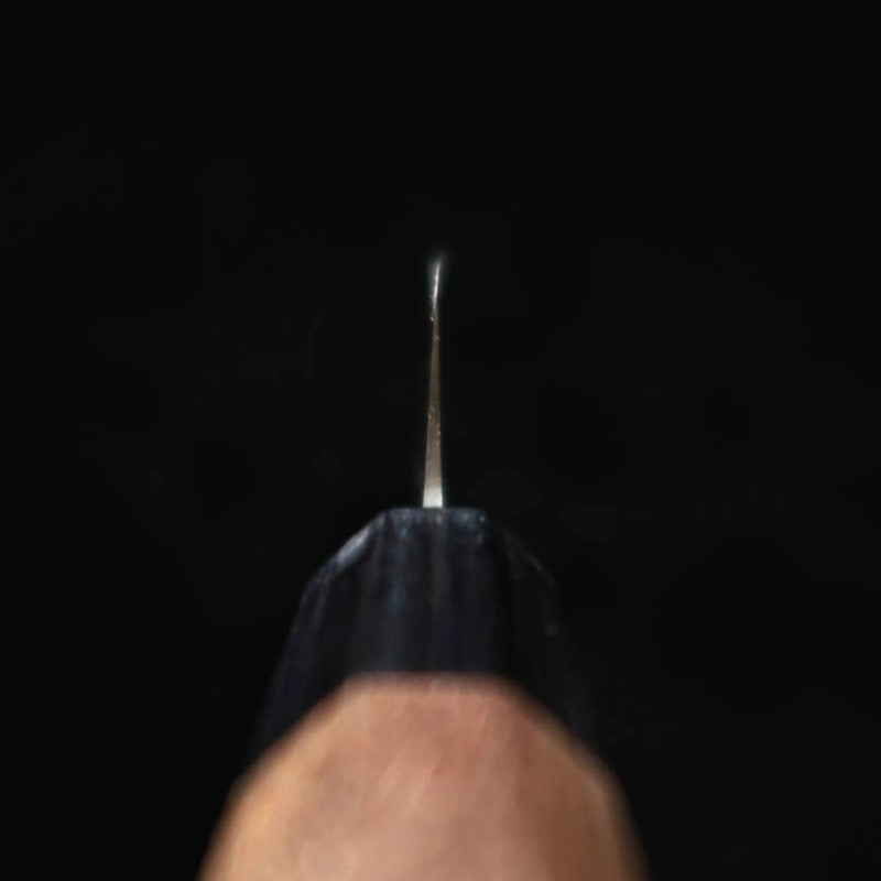 Kagekiyo KAGEKIYO ZA-18 damas noirci, manche octogonal en noyer, couteau d’office (150mm)