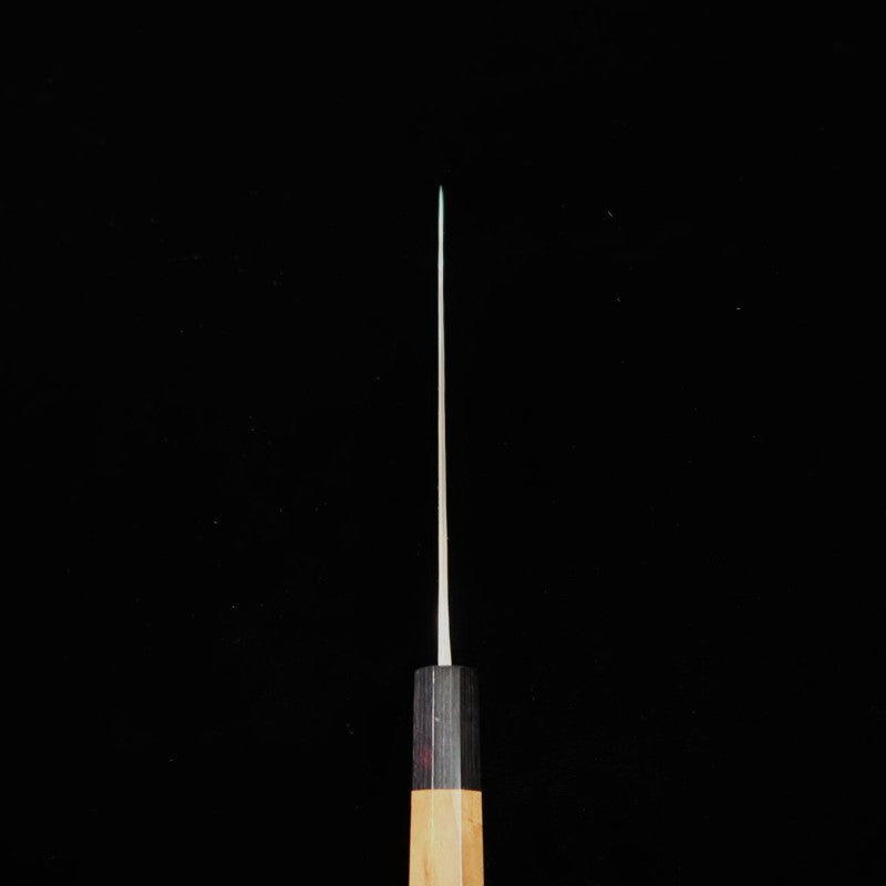 昌景 MASAKAGE 小石 - ペティ 青紙スーパー 鎚目 黒打ち 朴八角柄 (150mm)