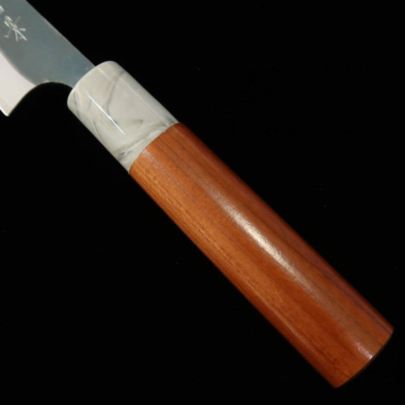 Japanese Petty knife MASAKAGE Mizu Aogami No.2 Kurouchi American cherry handle (150mm)