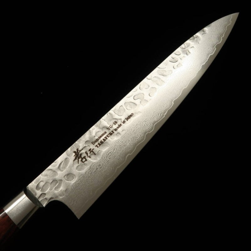 堺孝行 SAKAI TAKAYUKI ペティナイフ VG10 鎚目 33層ダマスカス マホガニー柄 (150mm)
