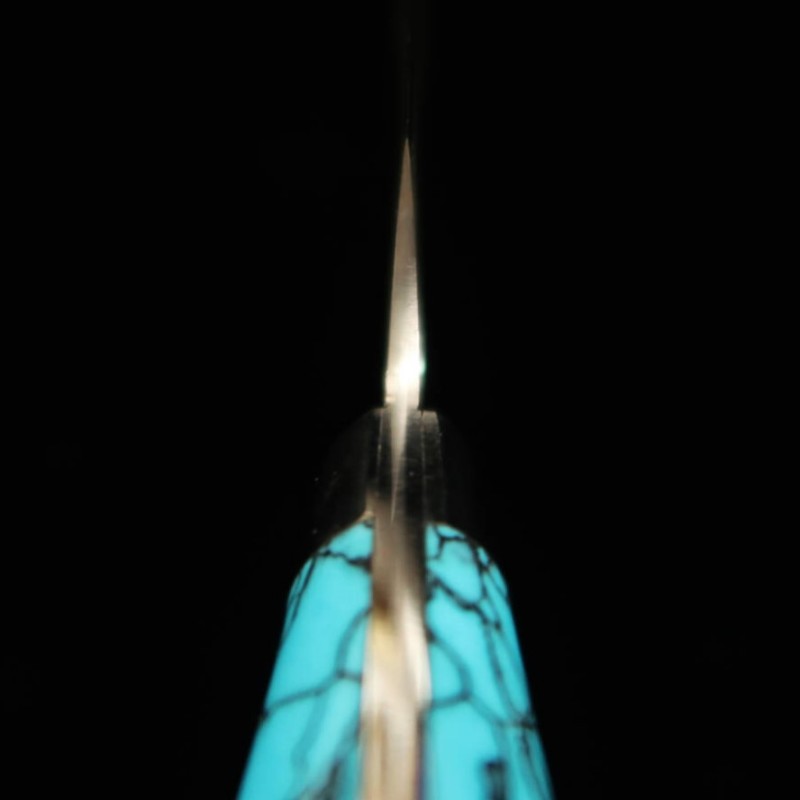 SAJI TAKESHI Petty R2 Diamond Finish Blue Turquoise (130cm/150mm)