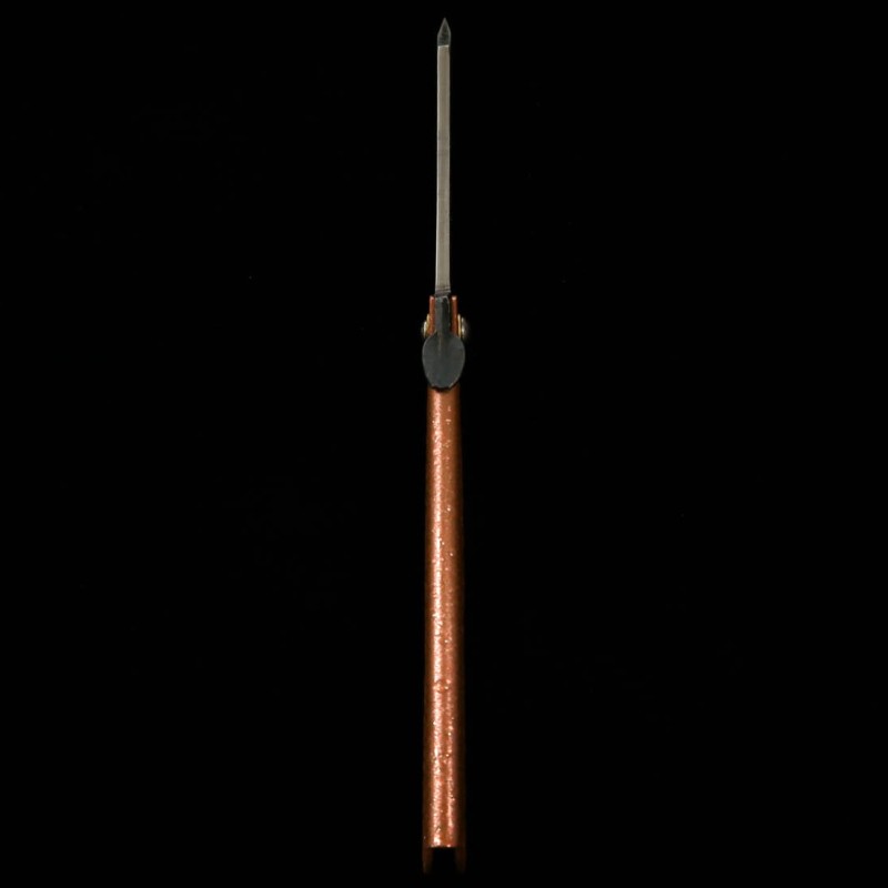 永尾かね駒製作所 HIGONOKAMI 肥後守 青紙割込 - 水飛沫 ‐ ピンク (72mm)
