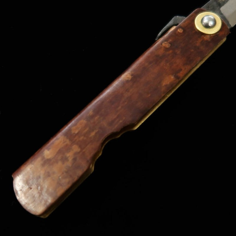 HIGONOKAMI Aogami Acabamento Kurouchi Artesanato de bétula (72mm)