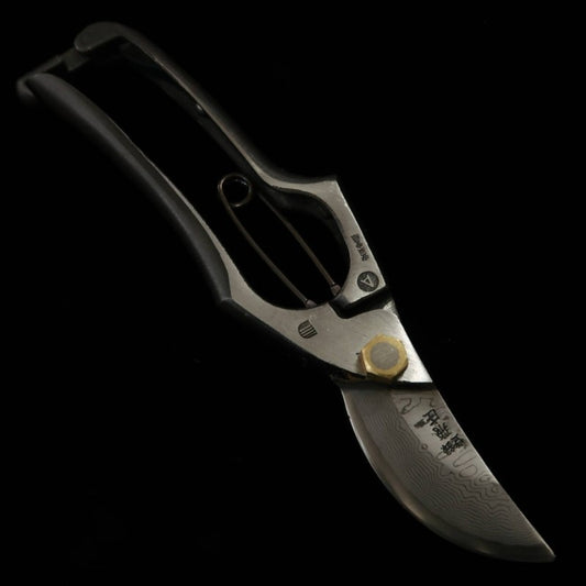 Sécateur Yamagata Uchihamono Tobishō acier Yasugi Aogami, 16 couches Damas, type A (200 mm)