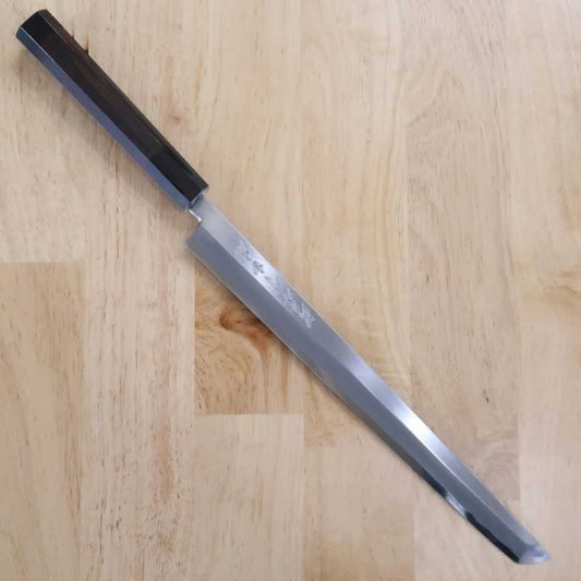 SAKAI TAKAYUKI Byakko Shirogami No.1 Sakimaru Takohiki Ebony Octagonal Handle (270/300mm)