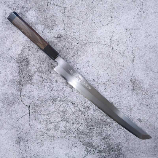 SAKAI TAKAYUKI Zangetsu Ginsan Sakimaru Takohiki Wenge Octagonal Handle (300mm)