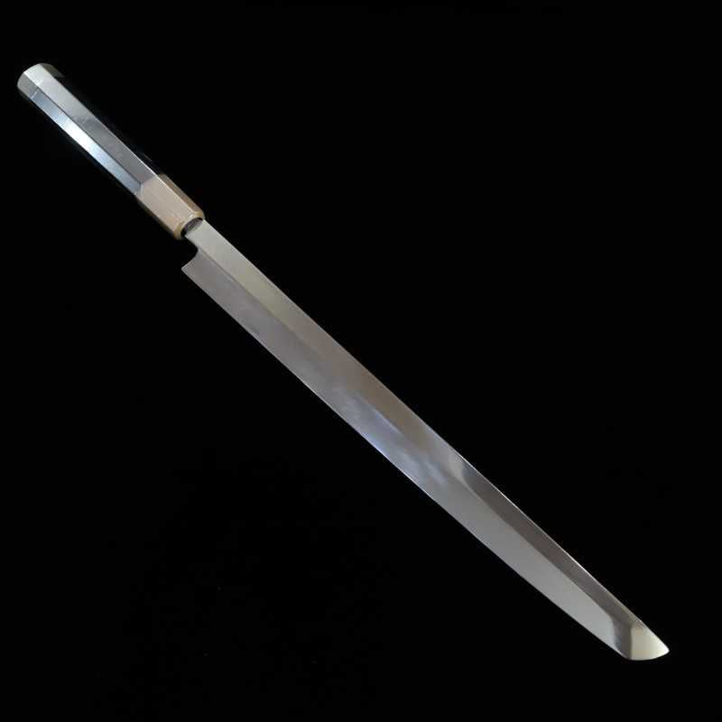 Sakimaru Takohiki SUISIN by Yoshikazu Ikeda Shirogami No. 1 Fully Mirror-Finish Lacquered Sheath Included Ebony Octagonal-shaped handle (300mm)