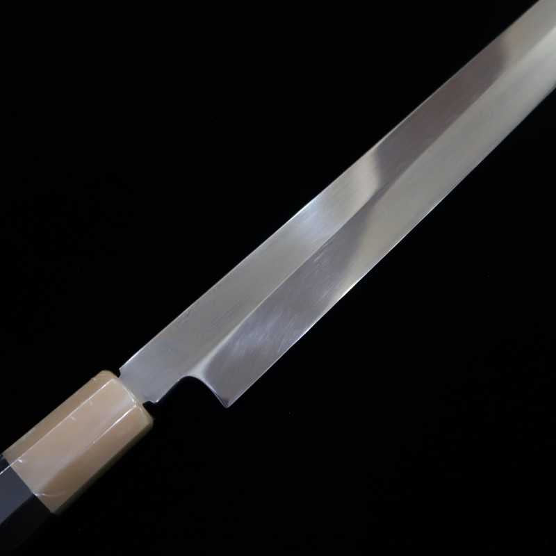 Sakimaru Takohiki SUISIN by Yoshikazu Ikeda Shirogami No. 1 Fully Mirror-Finish Lacquered Sheath Included Ebony Octagonal-shaped handle (300mm)