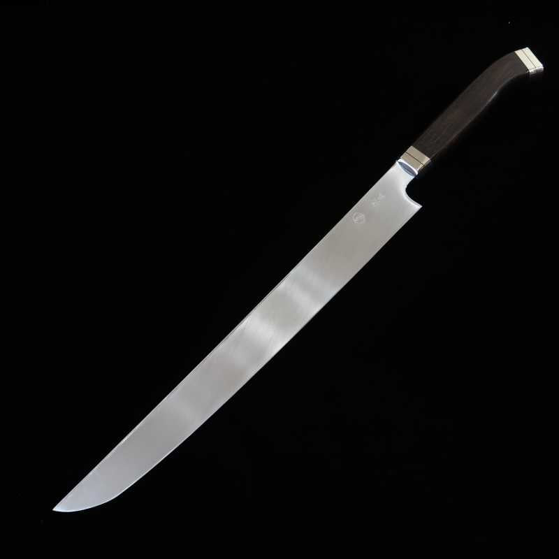 田所刃物 TADOKORO HAMONO 真琴作 先丸蛸引 銀紙三号 鏡面 黒檀柄(300mm)