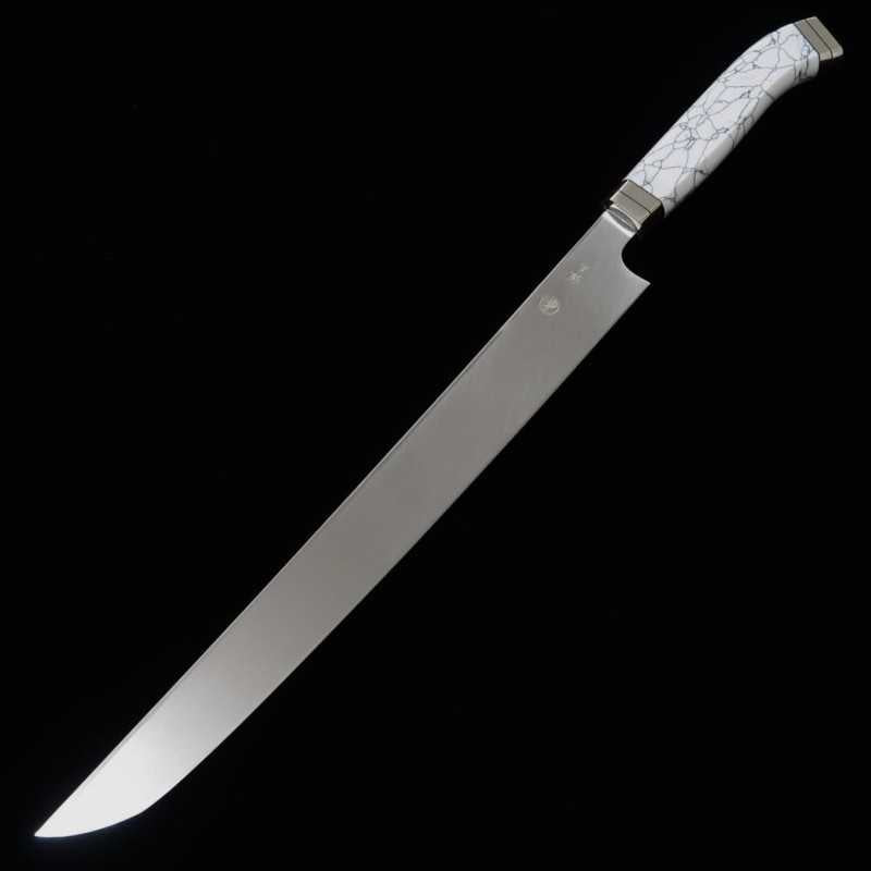 TADOKORO HAMONO Tadokoro Cuchillería Makoto Saku Sakimaru Takobiki Espejo Acero Gin-3 Corian (300mm)