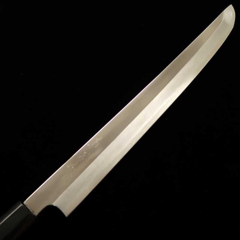 Tadokoro Hamono TADOKORO HAMONO Makoto Gin-san No.3 Takobiki bout rond Finition miroir Manche en ébène (300 mm)